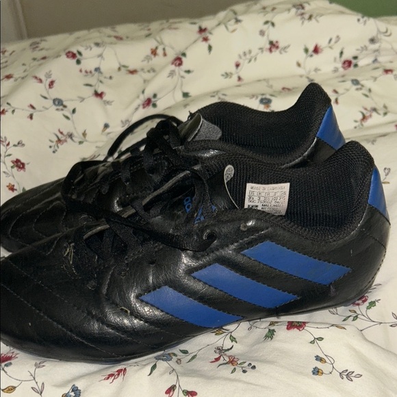 Adidas Black and Blue Soccer Cleats - Picture 2 of 5